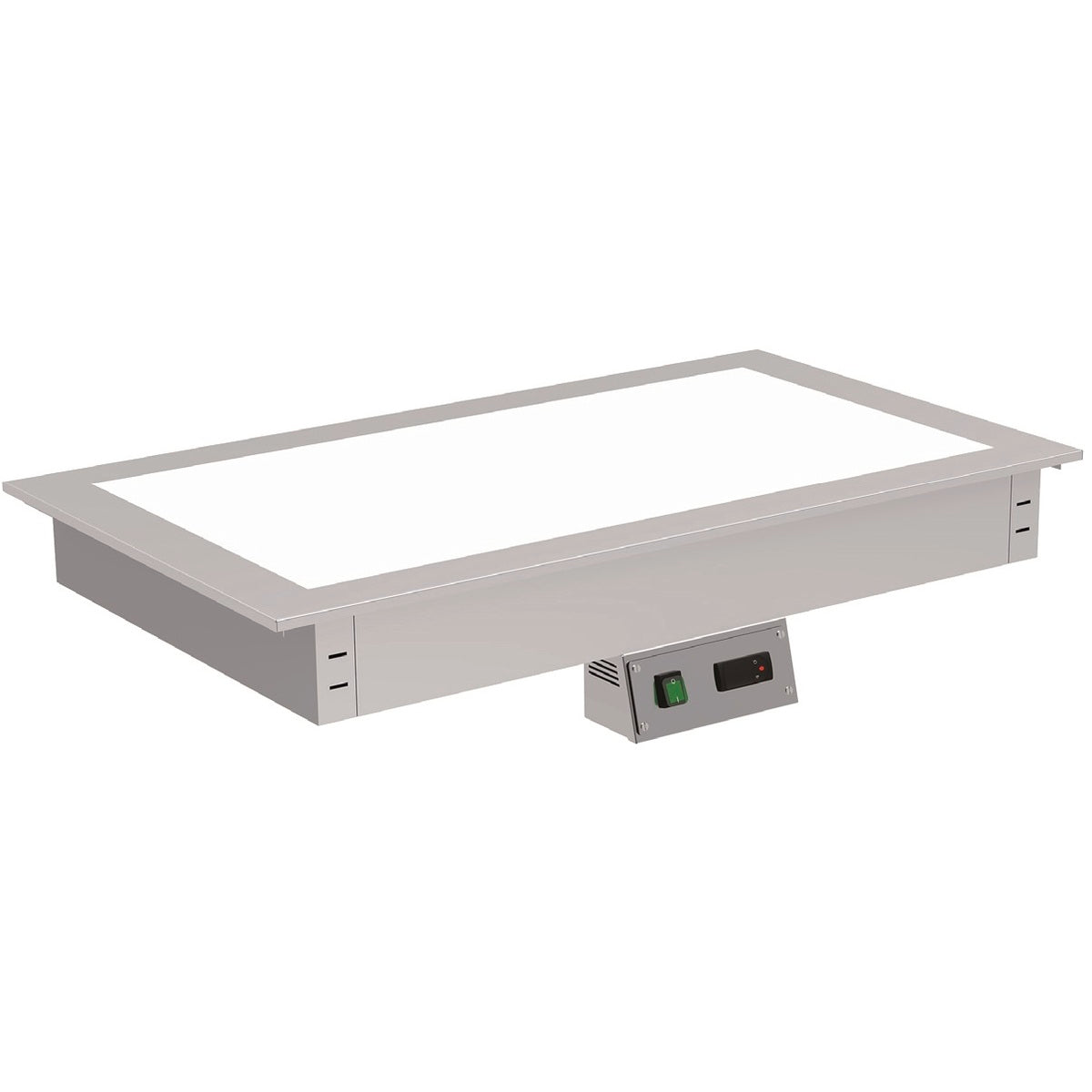 Plaque chaude verre trempé blanc  à encastrer - PCT6GB - CODIGEL