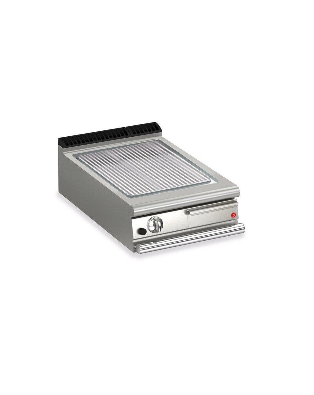 Plancha gaz - Plaque AISI 430 rainurée - Largeur 600 mm - Gamme QUEEN 900 - 90QSFTG613 - Baron