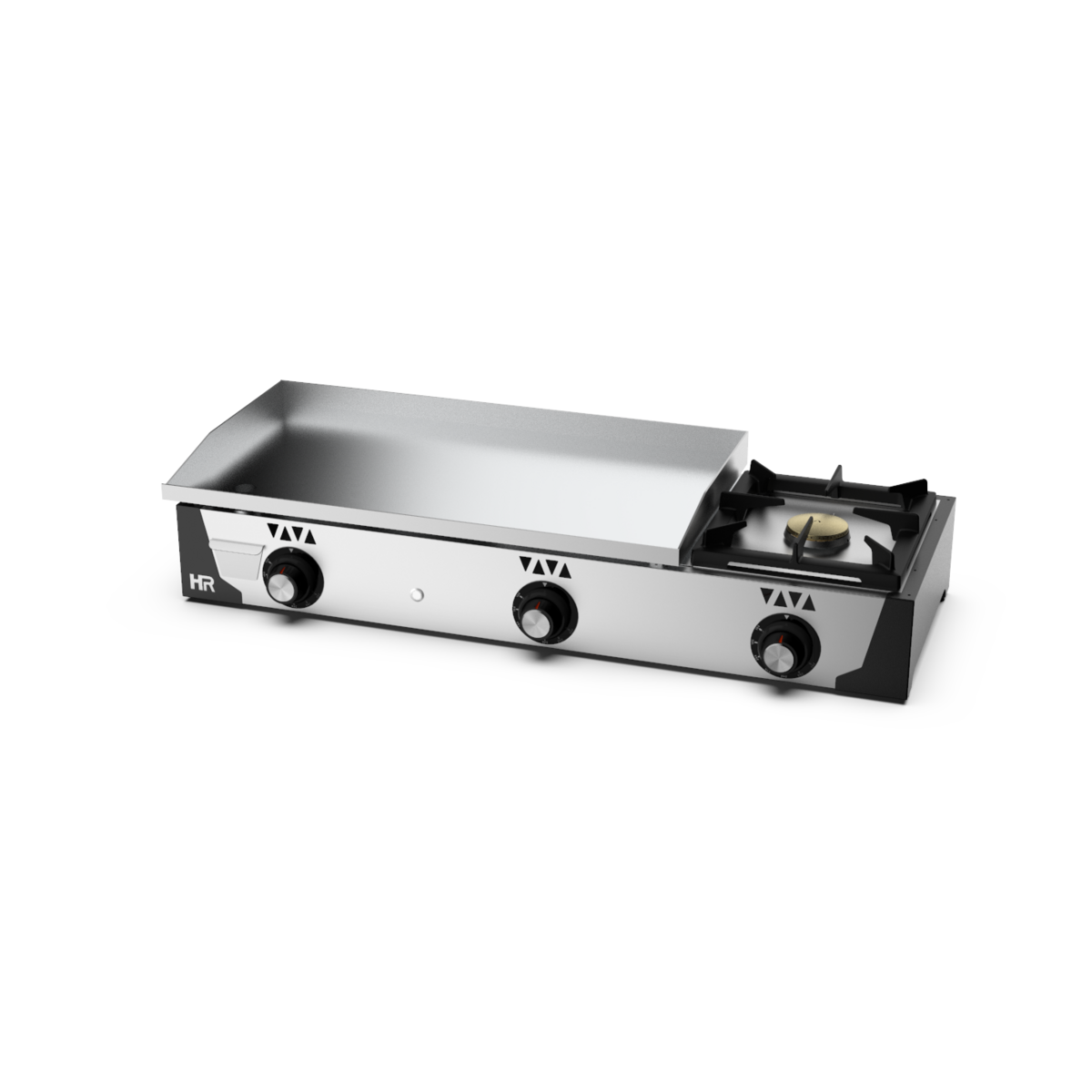 Plancha gaz 15 mm - Revêtement chrome + réchaud - PLC8100CRF - CODIGEL