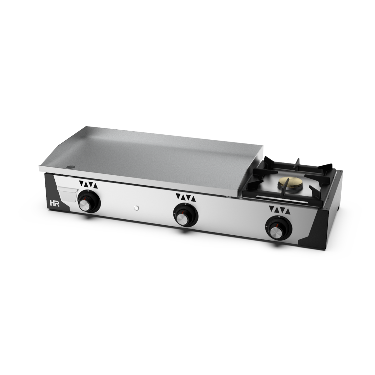 Plancha gaz - Acier rectifié 15 mm + réchaud - PLC8100RTF - CODIGEL