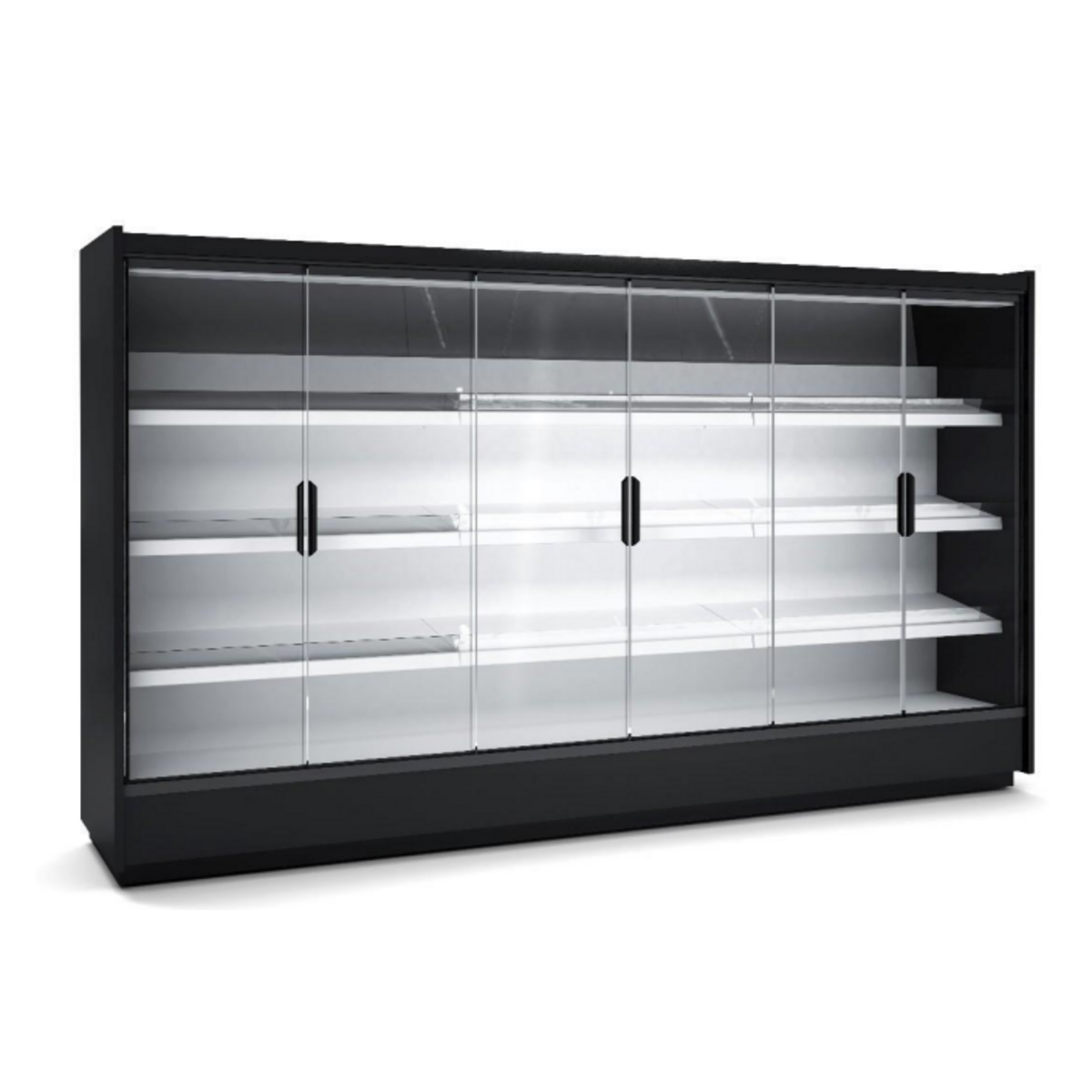 Vitrine murale supermarché gamme CLOVER - Hauteur 2,2m - Profondeur 791 mm - Avec portes vitrées - RMG22133-12-H1 - CODIGEL