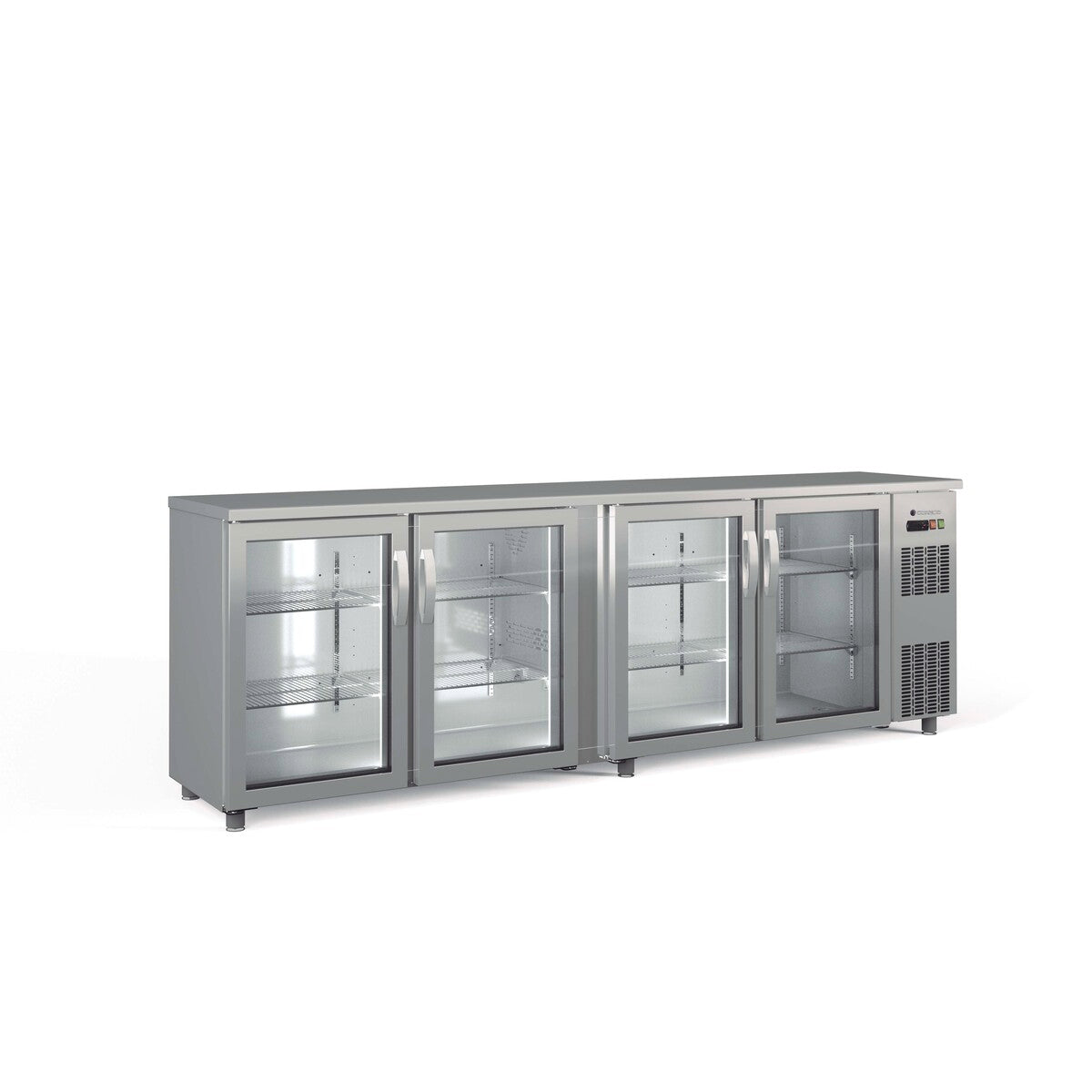 Arrière-bar positif H.820 4 p. vitrées battantes - SBIE-250 - CODIGEL