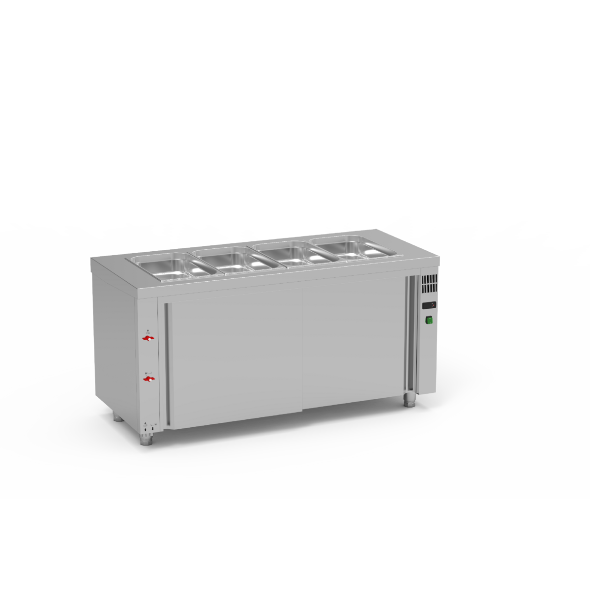 Meuble bain-marie à eau avec réserve neutre - SBMN-200 - CODIGEL