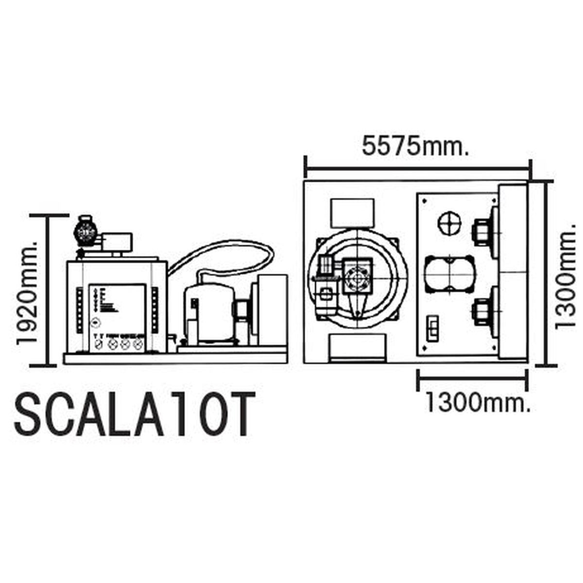 Machine à écailles - Prod. (24H): +/- 10000kg - Refroidissement AIR - Glace à écailles (1,5 - 2,2mm) - SCALA10T - CODIGEL