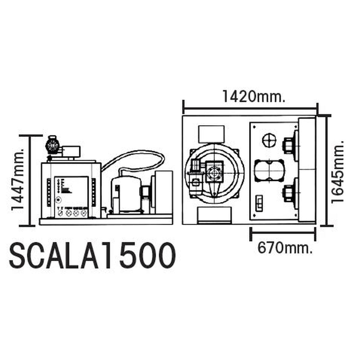 Machine à écailles - Prod. (24H): +/- 1500kg - Refroidissement AIR - Glace à écailles (1,5 - 2,2mm) - SCALA1500 - CODIGEL
