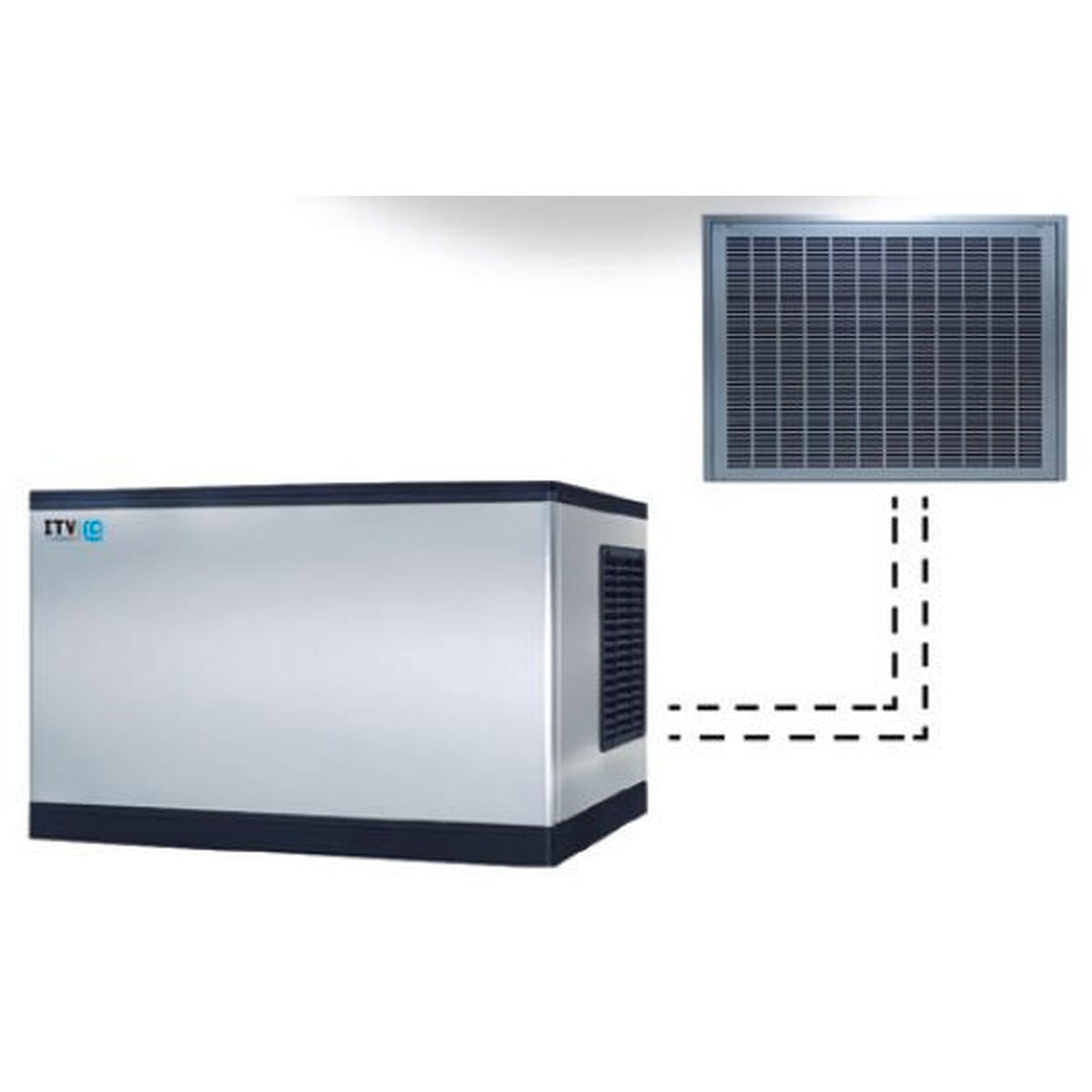 Tête de production - Prod. (24H): 220kg - Refroidissement AIR - Glaçons cube 12 g - SMS220REMOTE - CODIGEL