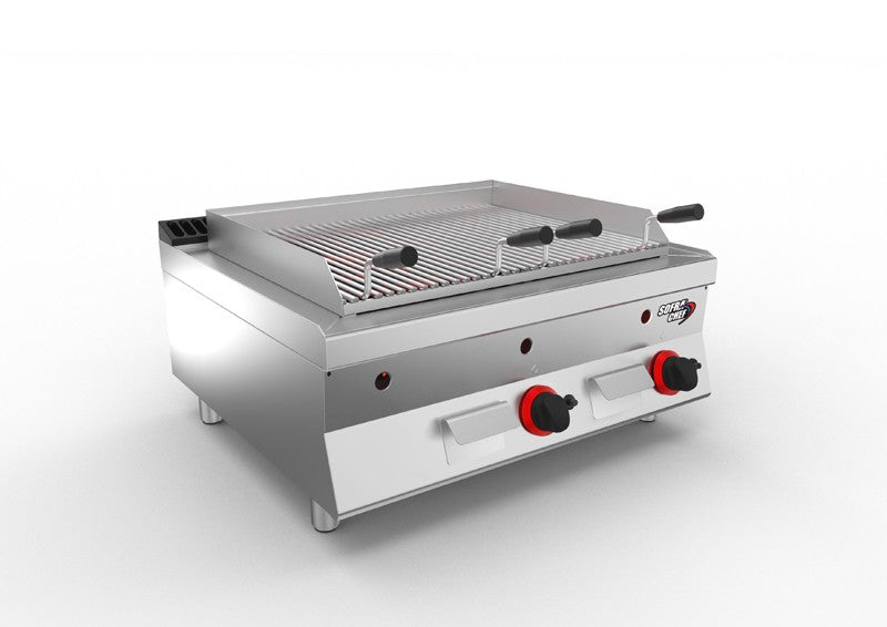SOFRACHEF - Top grillade pierre de lave gaz 800 - 7STGPL8G