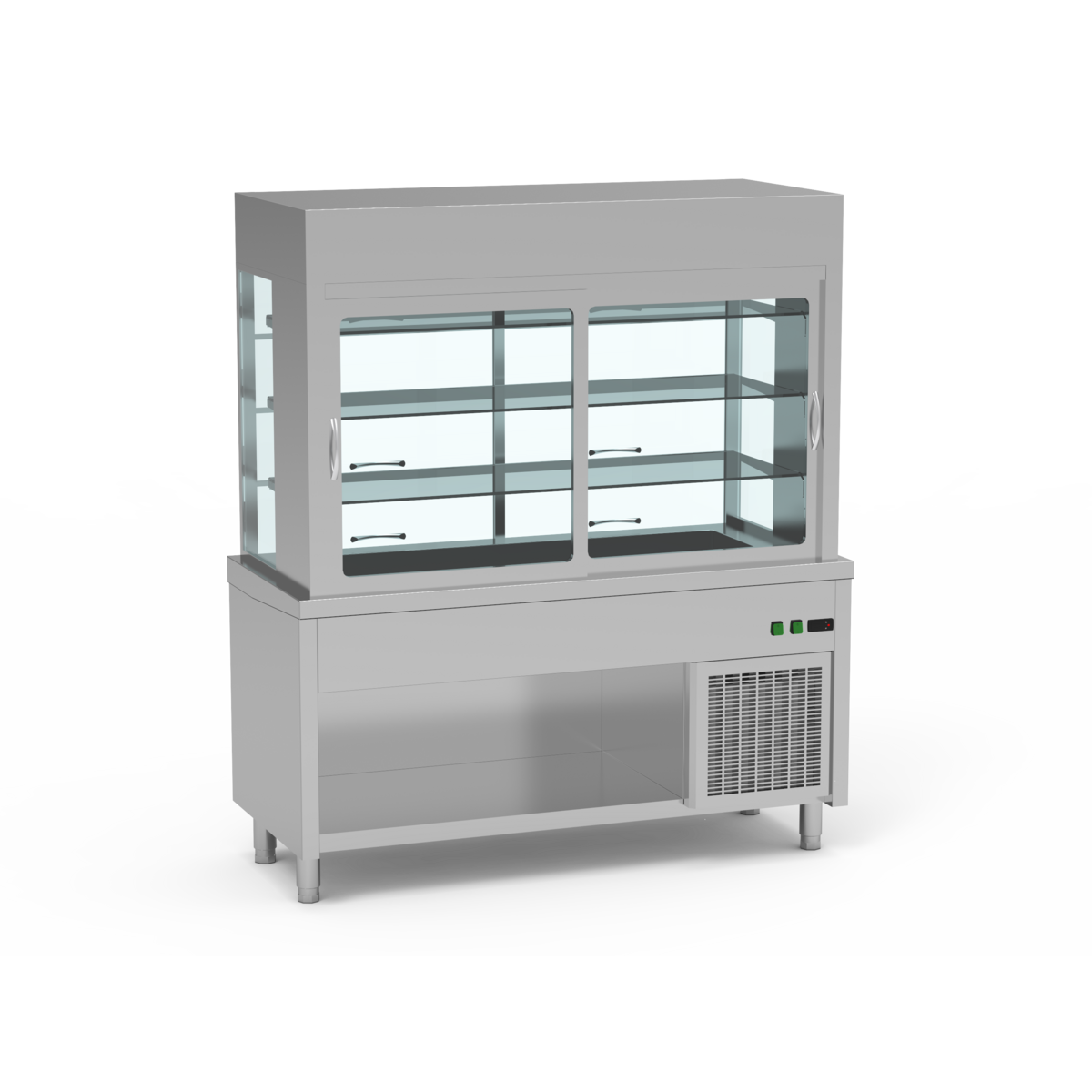 Meuble avec cuve + vitrine réfrigérée 3 niveaux - SVCN-200 - CODIGEL