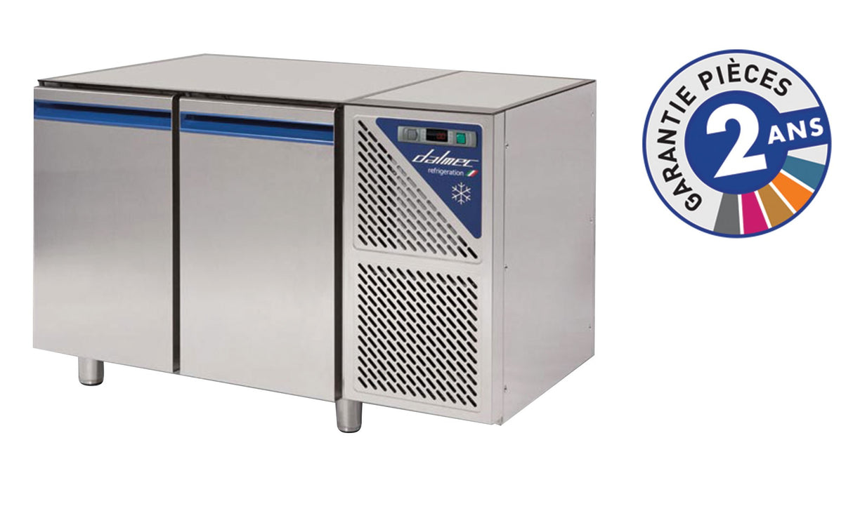 Table réfrigérée négative sans dessus -18/-22°C - 300 L - 2 portes - Avec groupe logé - TG702NSD-3 - Dalmec
