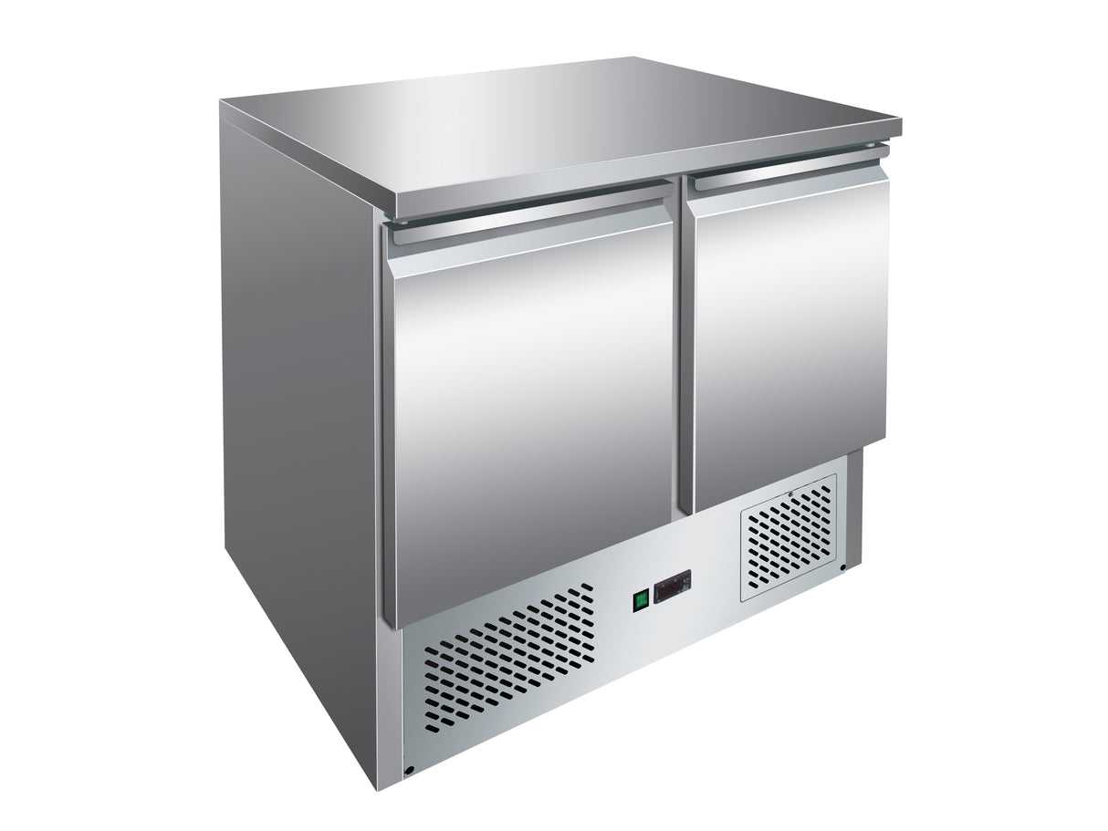 Table réfrigérée positive 257 L - 2 portes - Avec groupe logé - S9011 - Nosem