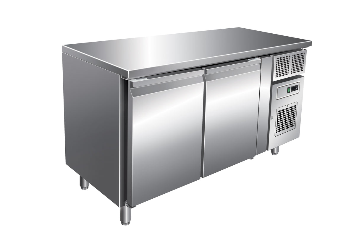 Table réfrigérée positive 313 L - Sans dosseret - 2 portes - Avec groupe logé - GN2101TN - Nosem