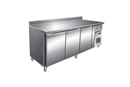 Table réfrigérée positive 464 L - Avec dosseret - 3 portes - Avec groupe logé - GN3201TN - Nosem