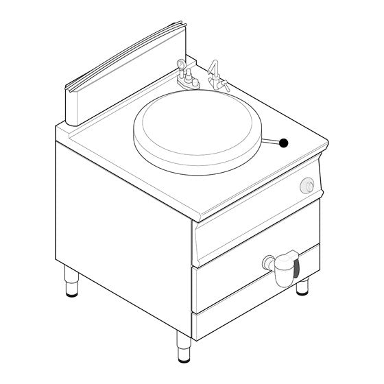 Tecnoinox - Marmite gaz indirecte - 100 litres - Gamme 900 - Module 400 - P81FIG9