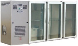 Unifrigor - Arrière-bar Inox - Série LEDS - Groupe logé - 3 larges portes vitrées - 523 litres - U53LVI