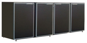 Unifrigor - Arrière-bar Skinplate - Série CLASSIC - Sans groupe - 4 moyennes portes pleines - 814 litres - U74MSSG