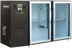 Unifrigor - Arrière-bar Skinplate - Série LEDS - Groupe logé - 2 larges portes vitrées - 466 litres - U72LVS
