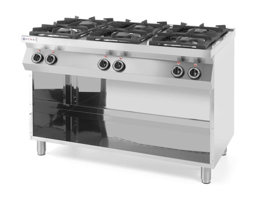 Cuisiniére Kitchen Line - 6 feux, HENDI, Kitchen Line, 28,5kW, 1200x700x(H)900mm