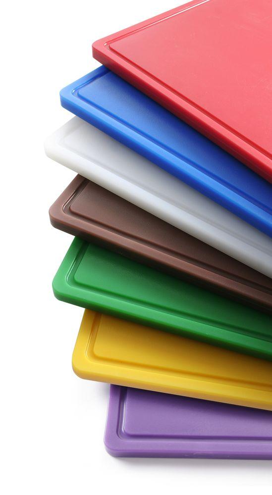 Planche à découper HACCP Gastronorme 1/1, HENDI, GN 1/1, Blanc, 530x325mm