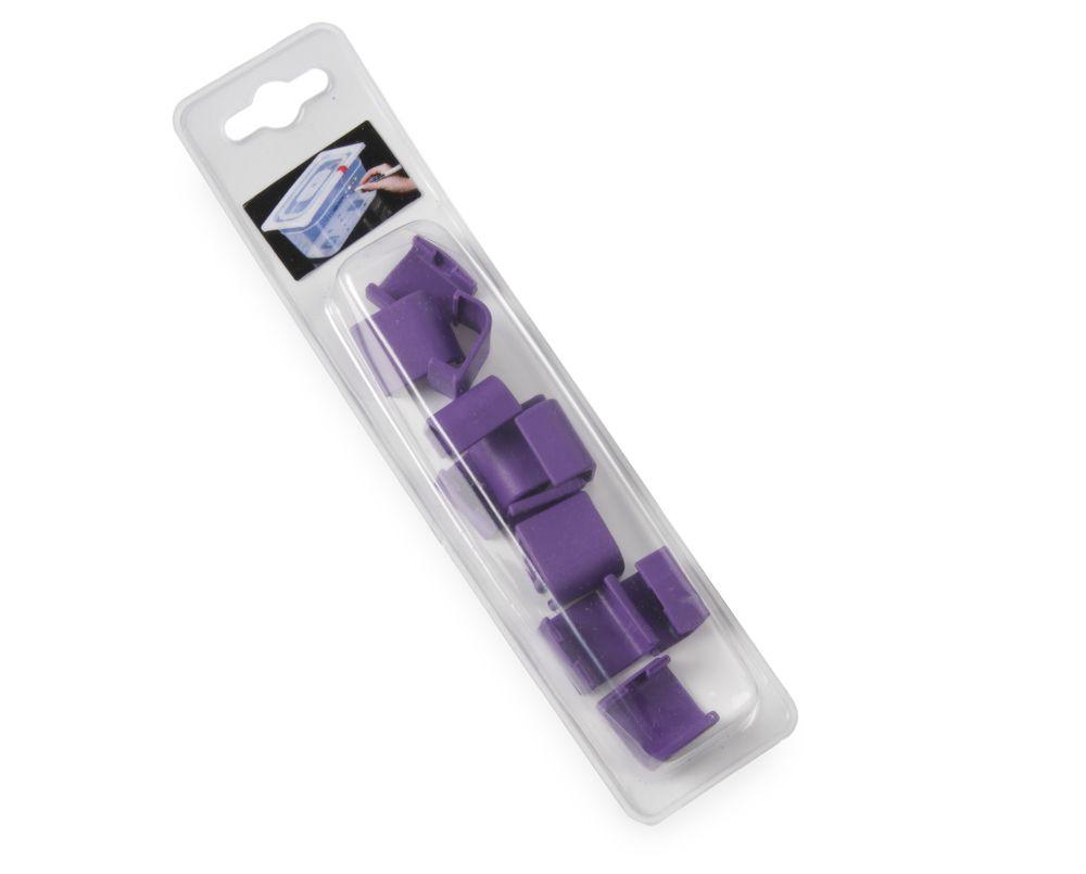 Clips de couvercle pour des boites de stockage HACCP, HENDI, Violet, 12 u