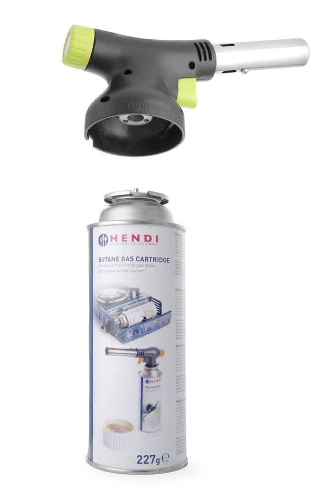 Chalumeau de cuisine HENDI Jet – set avec avec cartouche, HENDI, 175x68x(H)260mm