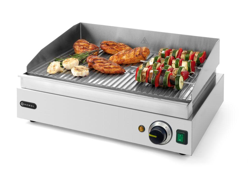 Grill rainuré, HENDI, Profi Line, rainuré, 230V/2400W, 550x420x(H)240mm