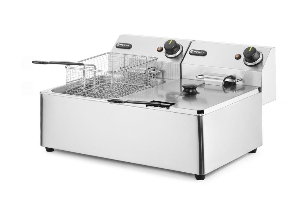 Friteuse Kitchen Line - 2x 6L, HENDI, Kitchen Line, 12L, 230V/6600W, 550x430x(H)290mm