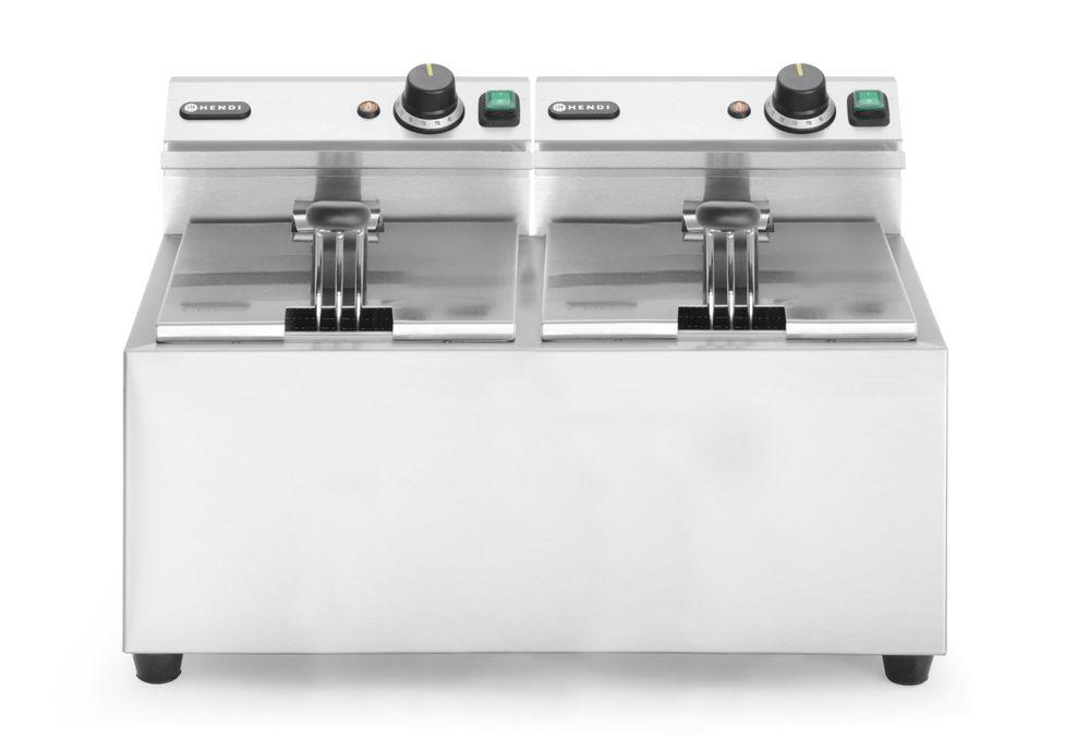 Friteuse Profi Line - 2 x 8 L, HENDI, Profi Line, 16L, 230V/7000W, 605x460x(H)350mm