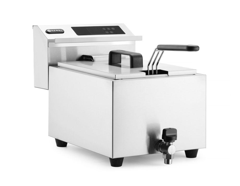 Friteuse Profi Line avec robinet de vidange numérique - 8 l, HENDI, Profi Line, 8L, 230V/3500W, 300x515x(H)345mm