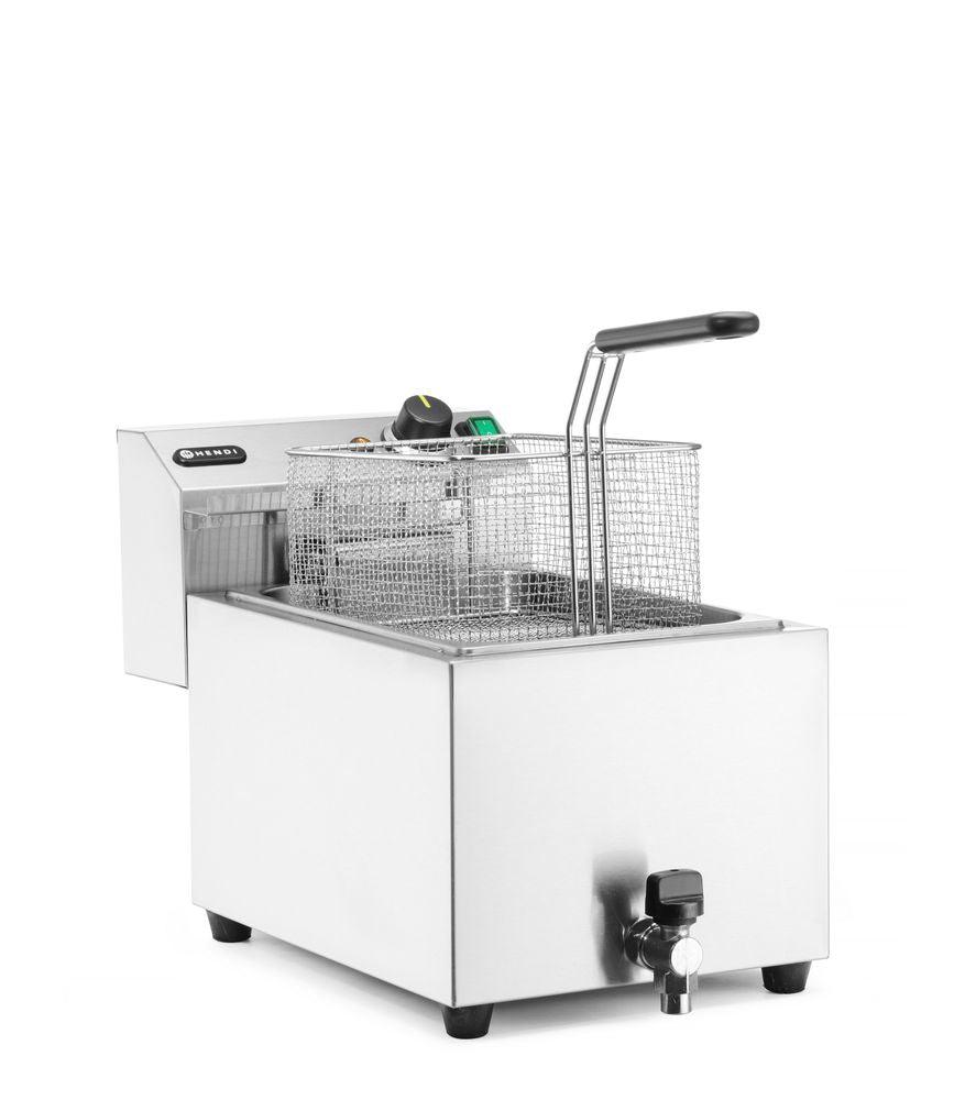 Friteuse Profi Line avec robinet de vidange - 10L - 400V, HENDI, Profi Line, 10L, 400V/6600W, 302x687x(H)375mm