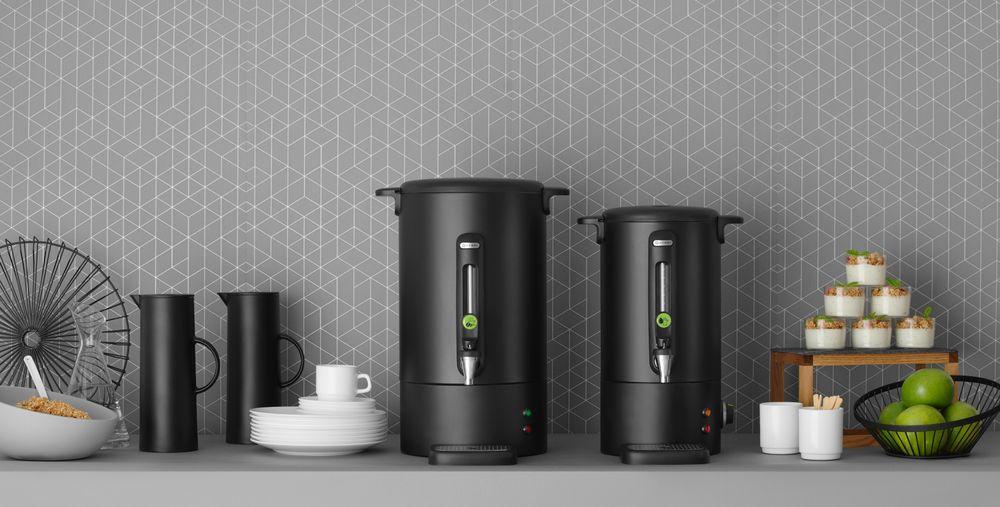 Distributeur à boissons chaudes noir mat - design by Bronwasser, HENDI, 9L, 230V/950W, 307x330x(H)450mm