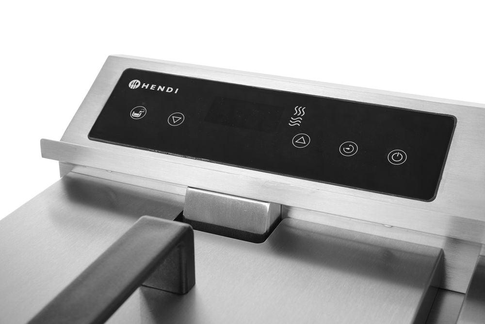 Friteuse à induction avec robinet de vidange - 8 l, HENDI, 8L, Gris, 230V/3500W, 290x485x(H)405mm