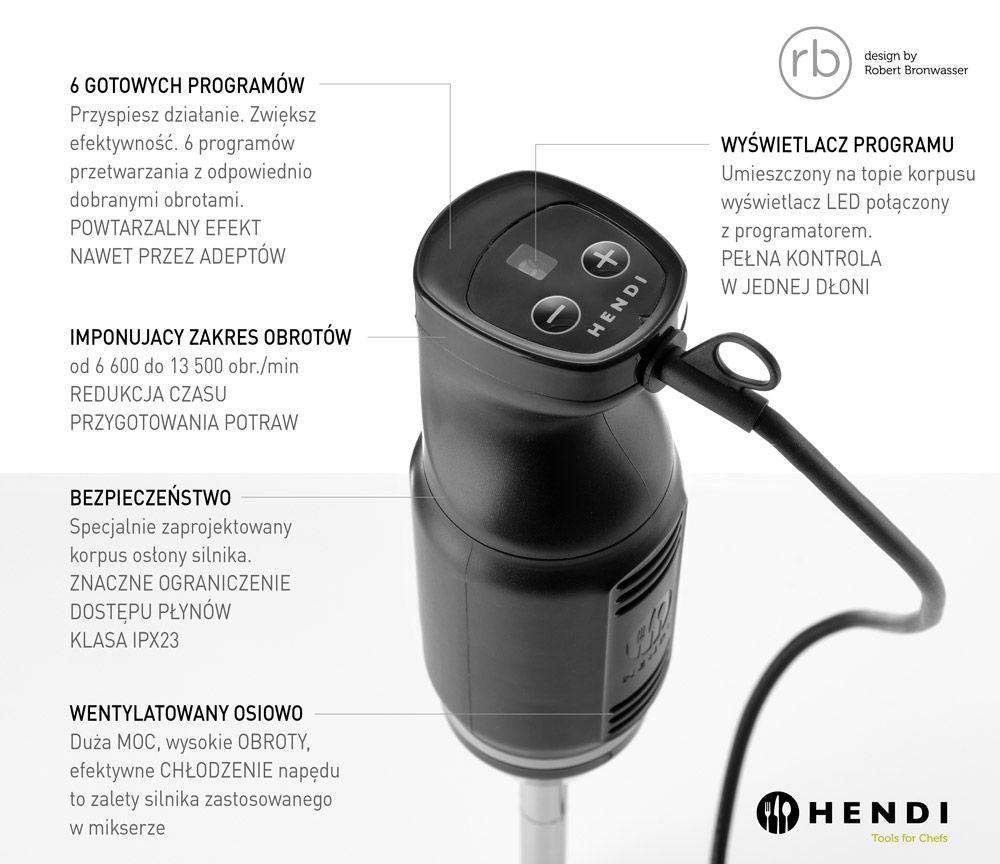 HENDI Blend mixeur plongeur, 220-240V/250W, ø71x(H)444mm