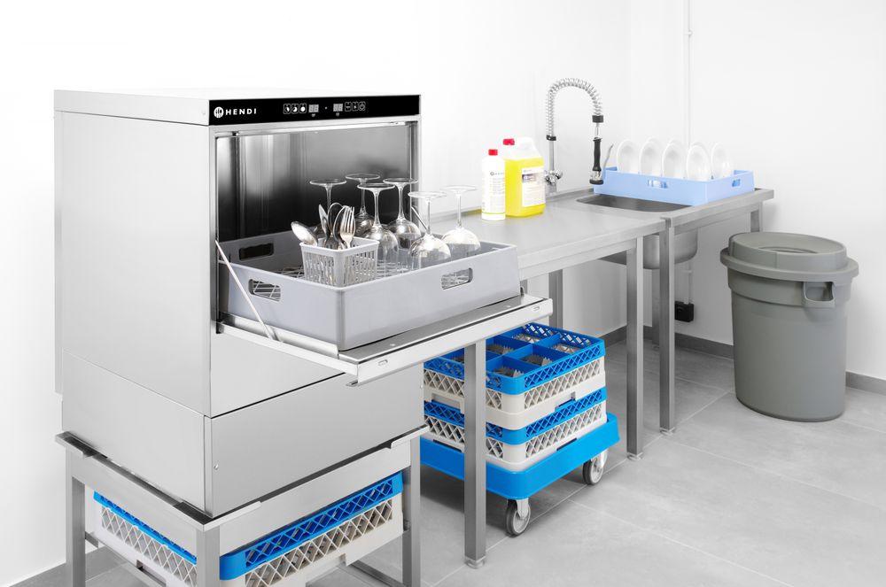 Lave-vaisselle 40x40 - commande électronique, HENDI, 470x470x(H)710mm