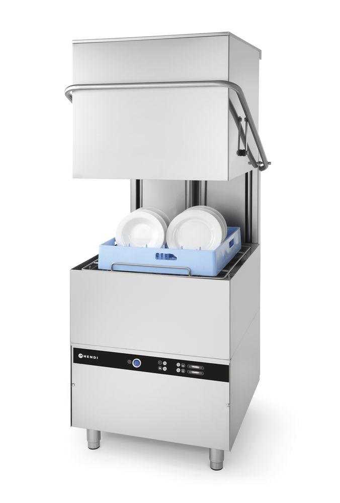 Lave-vaisselle à capot 50x50 - commande électronique, HENDI, avec pompe doseur produit lavage, 400V/8600W, 750x880x(H)1390mm