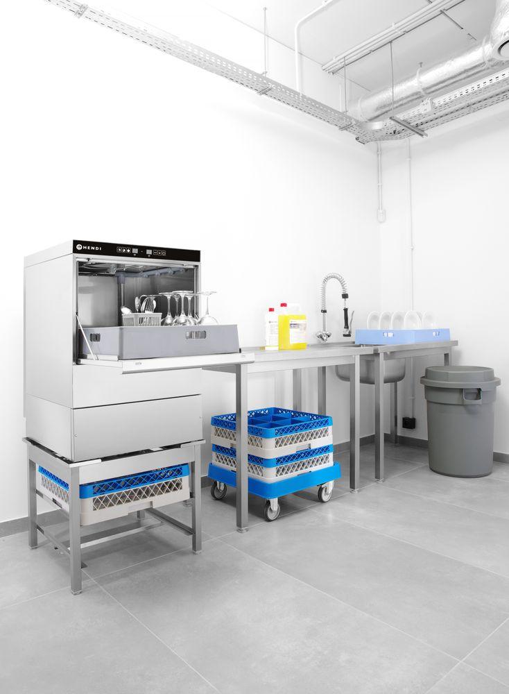 Lave-vaisselle 50x50 - commande électronique, HENDI, 400V/6600W, 570x600x(H)830mm