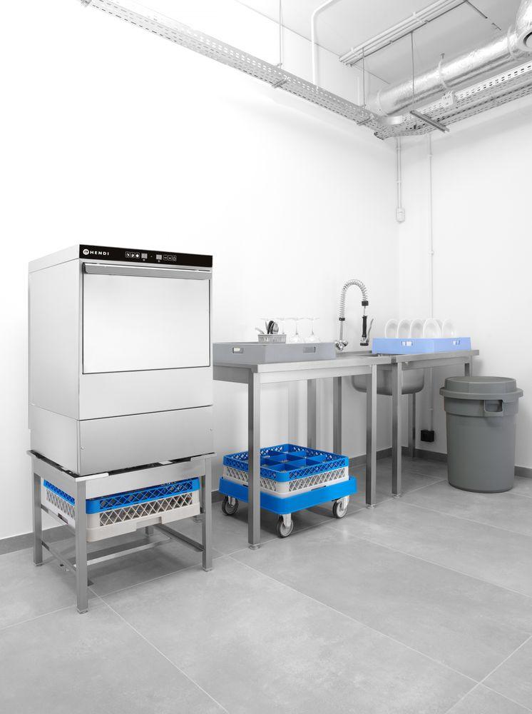 Lave-vaisselle 50x50 - commande électronique, HENDI, 400V/6600W, 570x600x(H)830mm