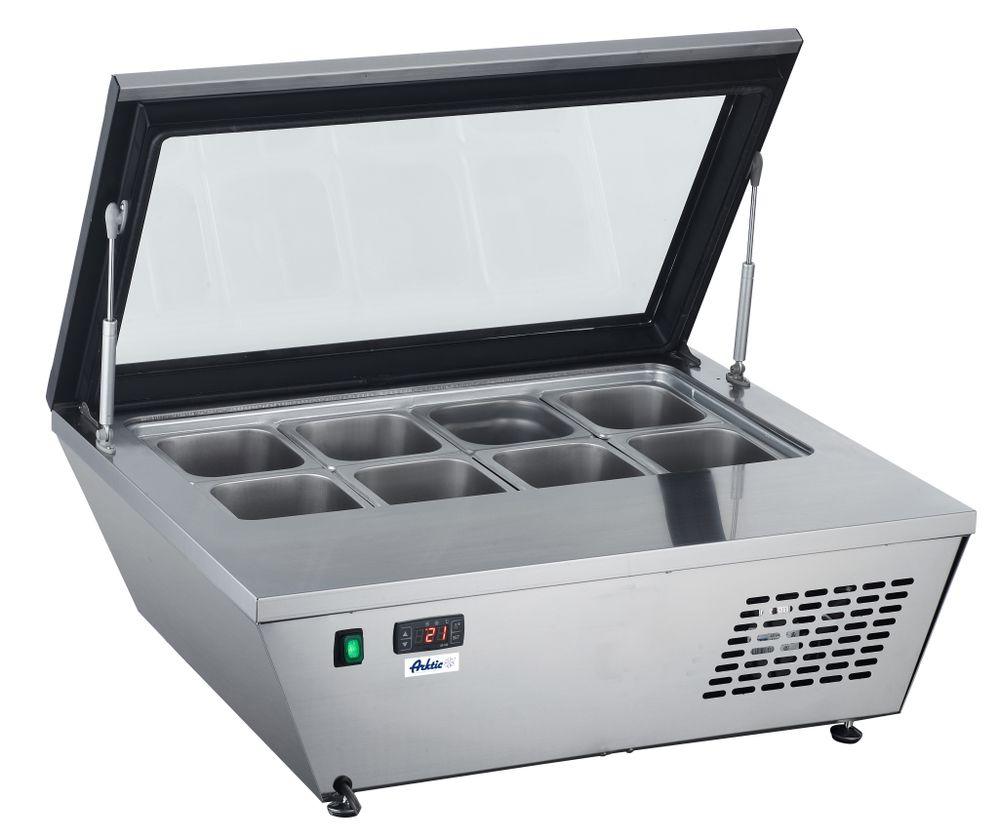 Vitrine de table réfrigérée négatif 77L, Arktic, 230V/220W, 805x666x(H)305mm