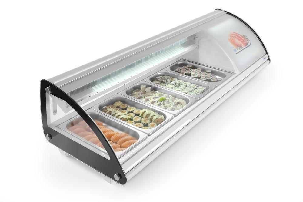 Vitrine à sushis 5x GN 1/3, Arktic, 230V/160W, 1307x450x(H)330mm