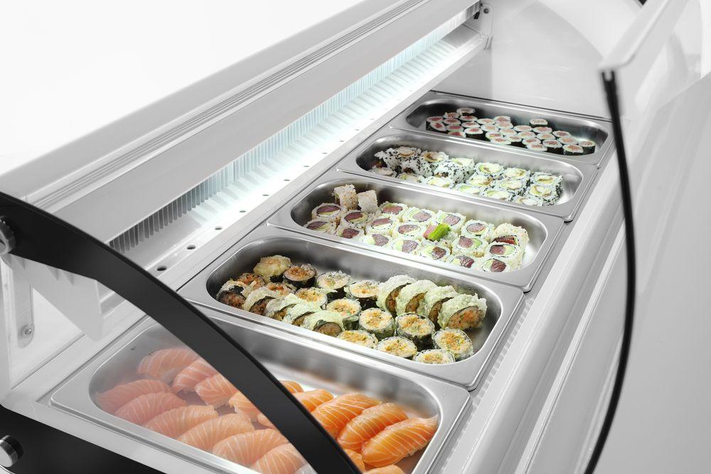 Vitrine à sushis 5x GN 1/3, Arktic, 230V/160W, 1307x450x(H)330mm