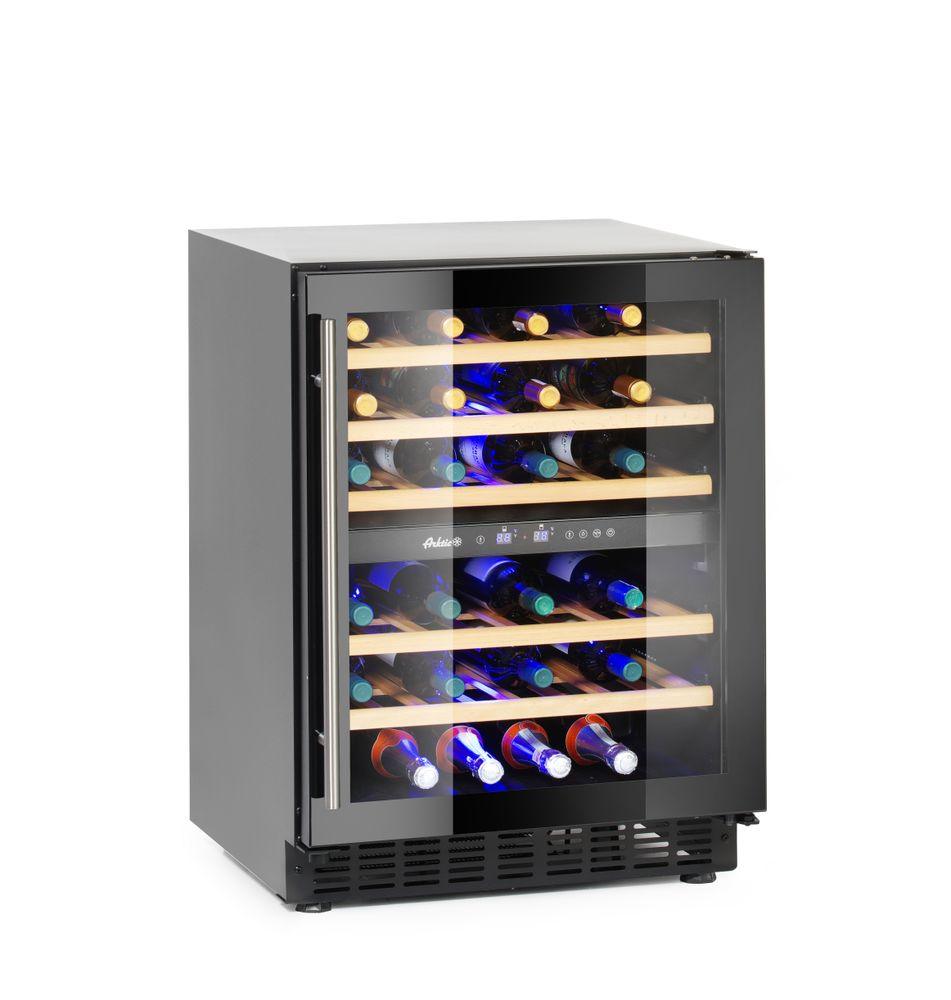 Cave à vin, 2 zones, 46 bouteilles, Arktic, 133L, 220-240V/90W, 595x588x(H)820mm
