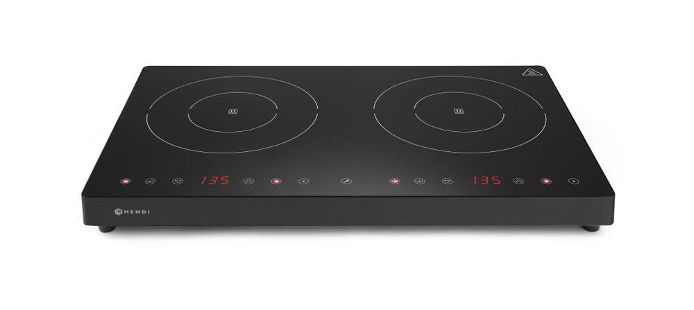 Plaque de cuisson à induction double Kitchen Line, HENDI, Kitchen Line, 230V/3500W, 608x370x(H)61mm