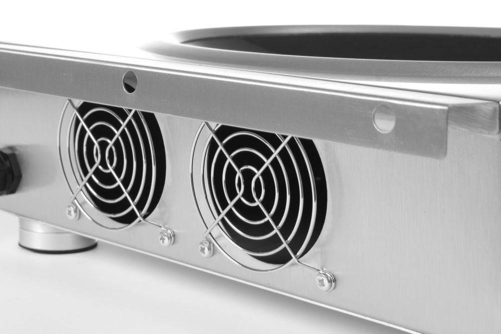 Wok à induction modèle 3500, HENDI, Profi Line, set plaque induction wok + wok, 230V/3500W, 340x450x(H)300mm