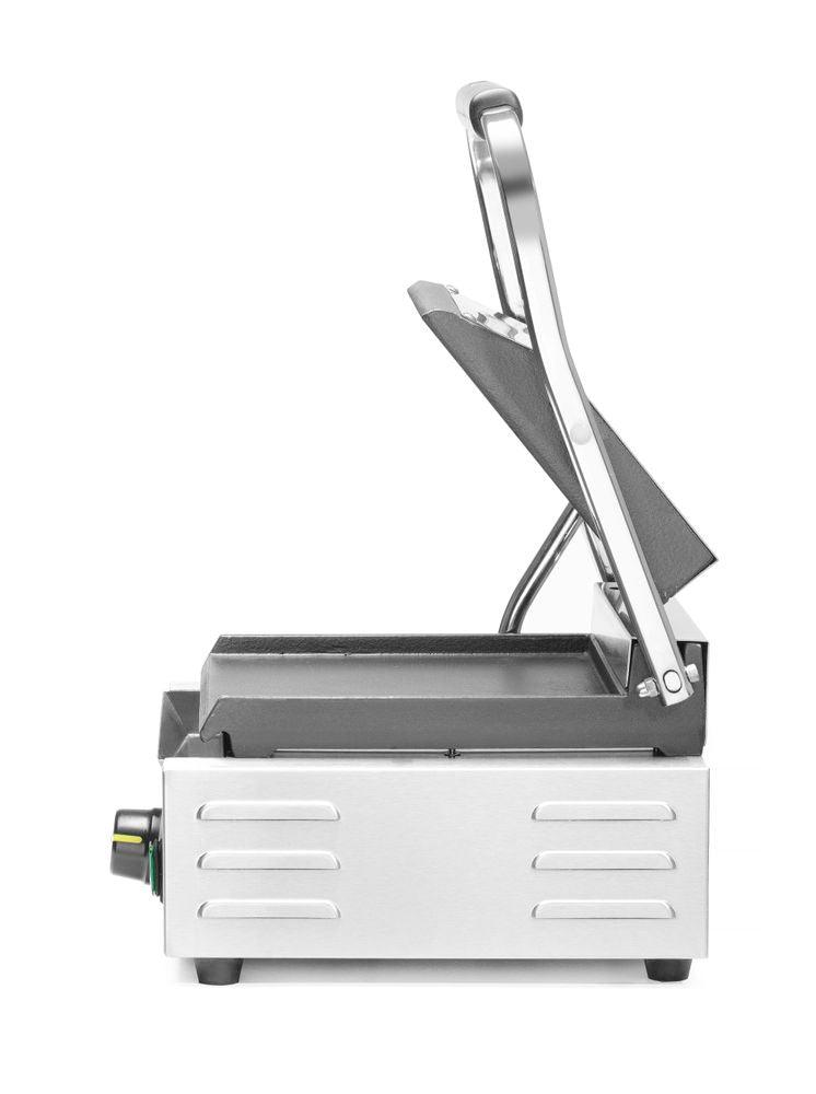 Grill de contact - modèle simple, HENDI, dessus rainuré et dessous lisse, 230V/1800W, 310x370x(H)210mm