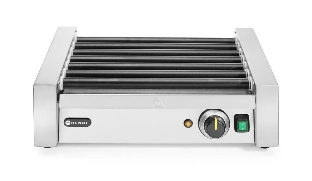 Grill roulant pour saucisses - Une zone, HENDI, 9 rouleaux, 230V/940W, 520x400x(H)175mm