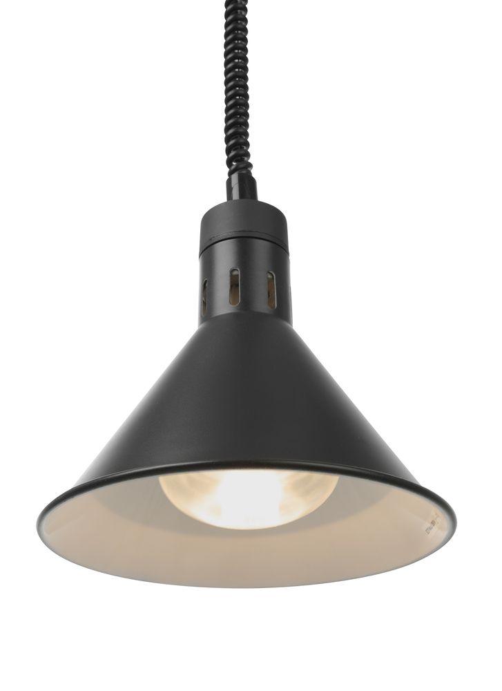 Lampe chauffante conique réglable, HENDI, Noir, 230V/250W, ø275x(H)250mm
