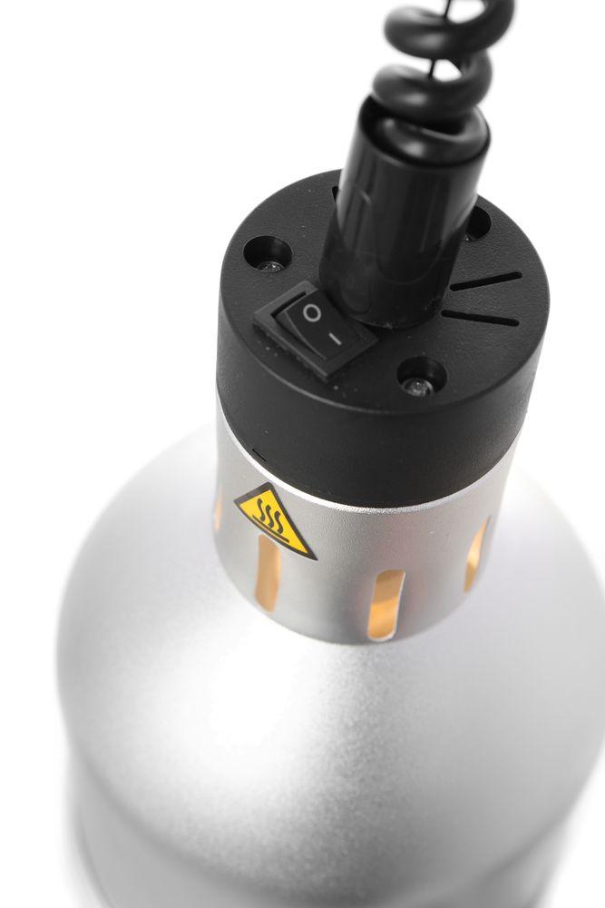 Lampe chauffante cylindrique réglable, HENDI, Argent, 230V/250W, ø175x(H)250mm