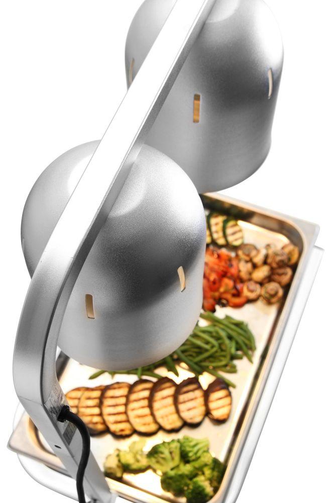 Portique chauffe-plat avec 2 lampes infrarouges, HENDI, Noir, 230V/500W, 453x360x(H)790mm