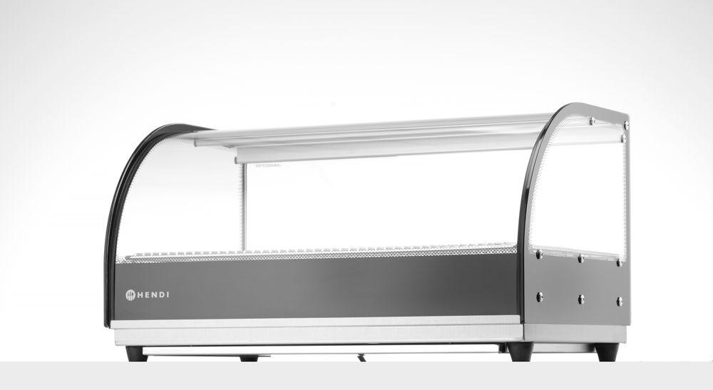 Vitrine de table chauffante un niveau, HENDI, un niveau, 230V/400W, 554x376x(H)311mm