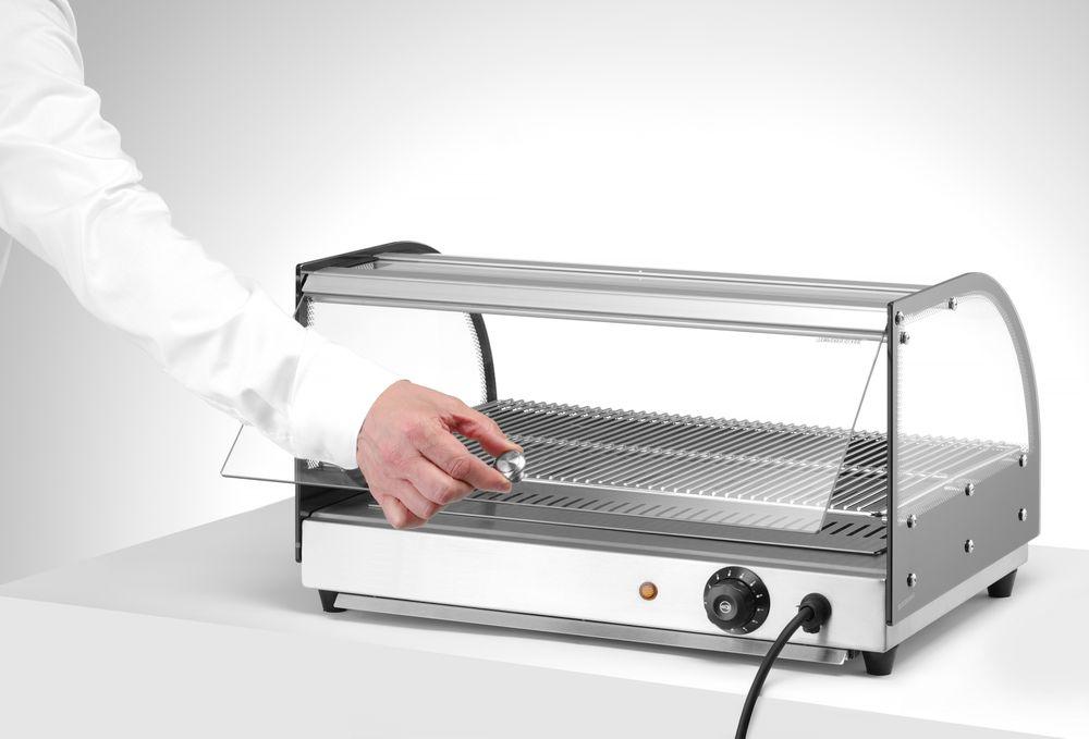 Vitrine de table chauffante un niveau, HENDI, un niveau, 230V/400W, 554x376x(H)311mm