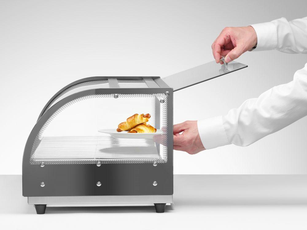 Vitrine de table chauffante un niveau, HENDI, un niveau, 230V/400W, 554x376x(H)311mm